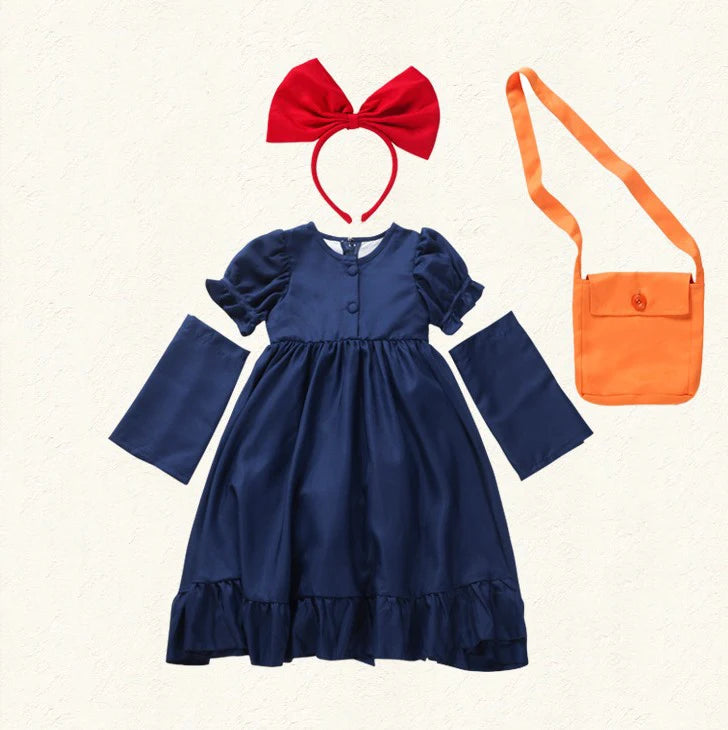Japanese Anime Kiki's Delivery Service Costume Halloween Fairy Tale Cosplay Book Week Party Fancy Dress