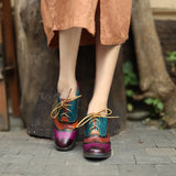 Sabina's Genuine Leather Pumps Colourfun Shoes