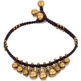 Bohemian Handmade Bells Natural Stone Beads Anklet