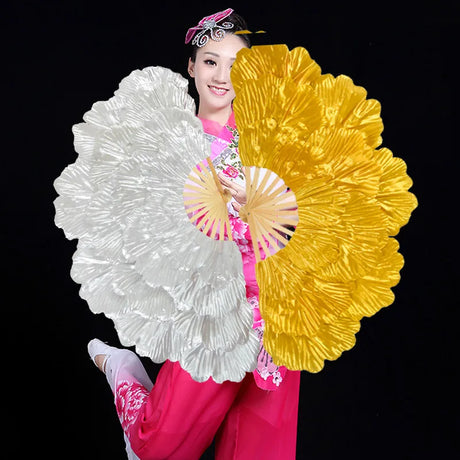 Peony Petal Fan Performance Dance Fan Double Sided