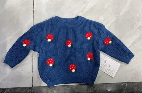 Childrens' Embroidered Mushroom Sweater