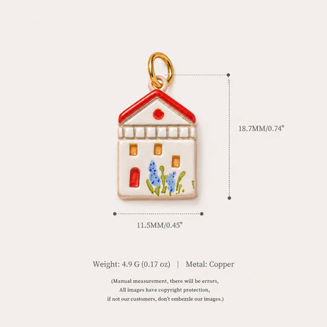 Ceramic House Charms English Cottage DIY Jewellery Making Necklace Bracelet Pendants