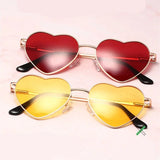 Metal Rim Heart Shaped Sunglasses UV400