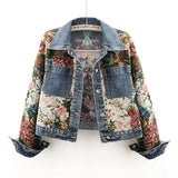 Maisie's Floral Print Denim Jacket