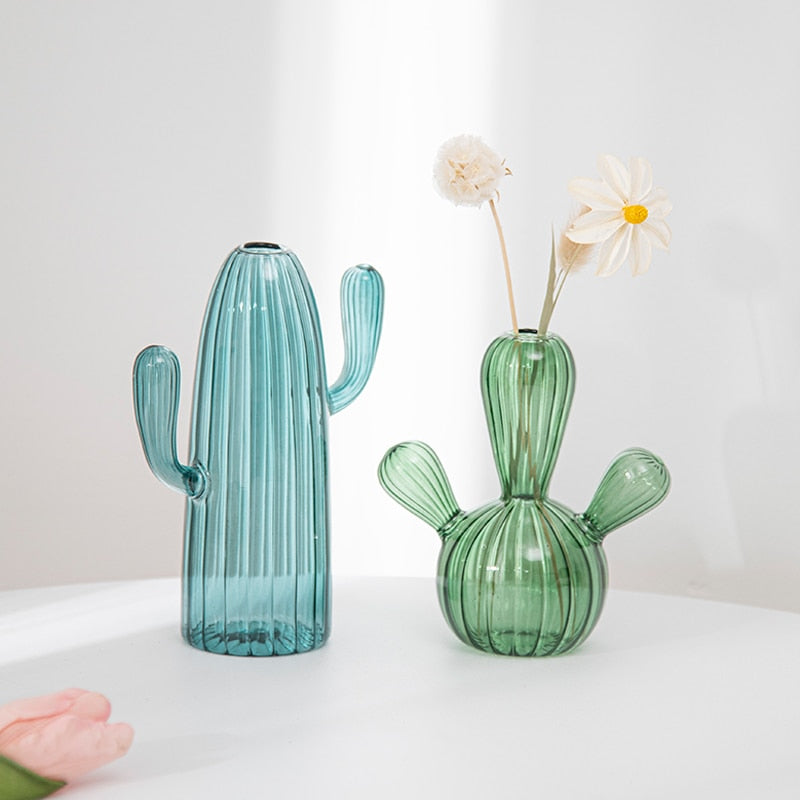 Cactus Glass Vase Hydroponics Plant Vase