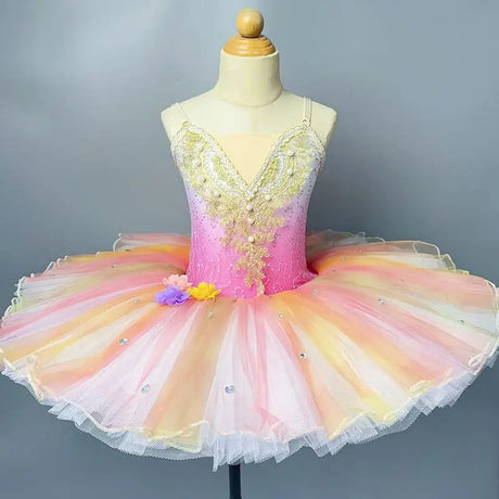 Sunrise Professional Ballet Tutu Girls Pink Tulle Ballerina Performance Dance Clothes Women Girls