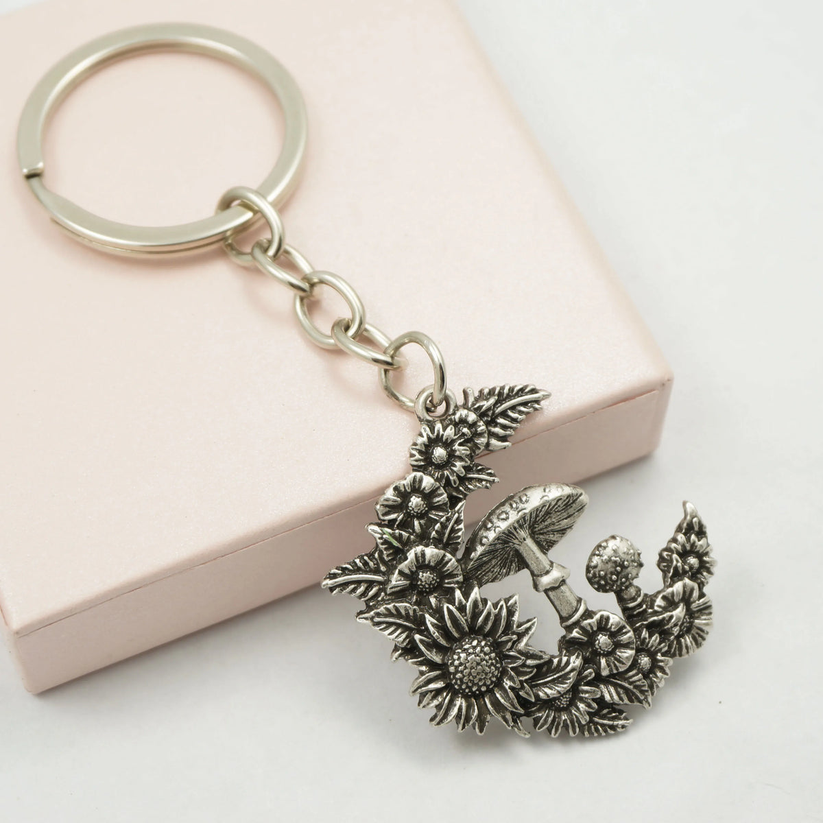 Sunflower Mushroom Witch's Garden Keyring
