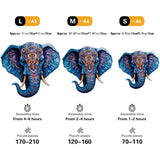 Blue Elephant Wooden Jigsaw Puzzle