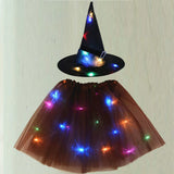 LED Witch Stars Tutu Skirt Glow Party Costumes Halloween