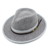 Bowknot Feather Belt Fedora Hats Unisex