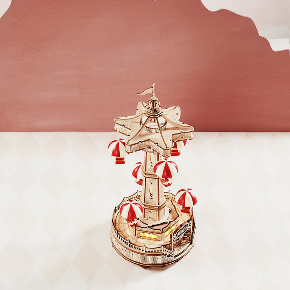 Parachute Tower DIY 3D Wooden Model Kit