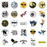 50pcs Fourth Wing Fantasy Novel Stickers