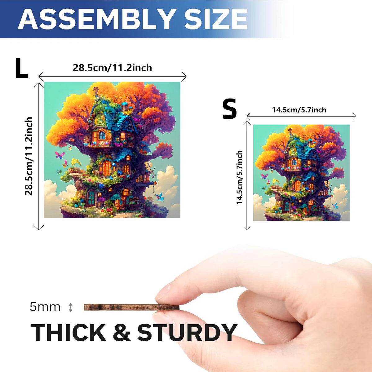 Treehouse Unique Shape Wooden Jigsaw Puzzles