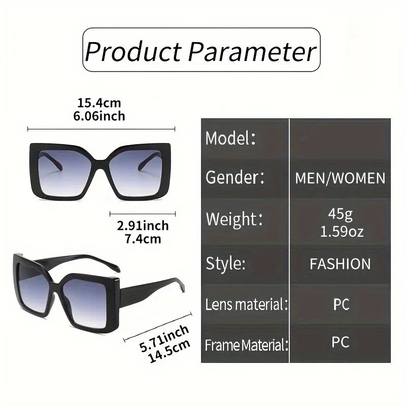 Astrid's Oversized Square Sunglasses with Gradient Lenses