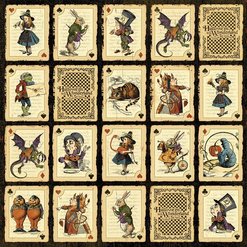 Vintage Alice In Wonderland Theme Scrapbooking Stickers