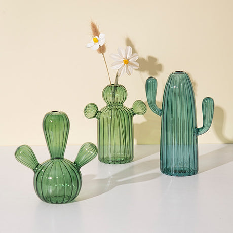 Cactus Glass Vase Hydroponics Plant Vase