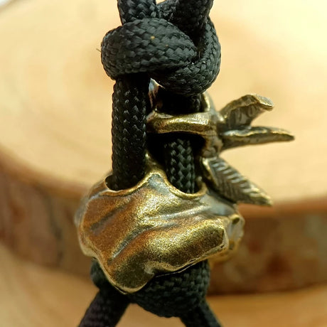 Indian Warrior Brass Paracord Beads Lanyard Dreadlock Beard Bead