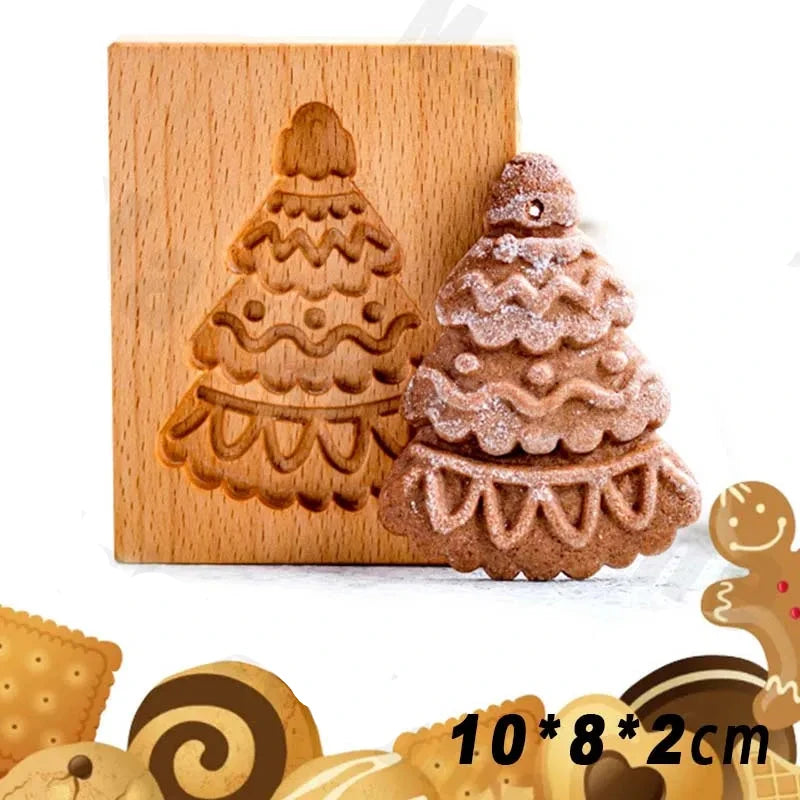 Wooden Cookie Moulds Baking Tools Christmas Easter