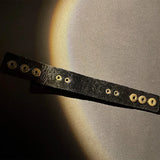 Genuine Leather Buckled Wristband Bracelet For Men Handmade Adjustable Wrist Cuff