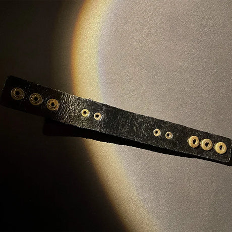 Genuine Leather Buckled Wristband Bracelet For Men Handmade Adjustable Wrist Cuff