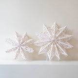 Paper 3D Christmas Tree Lampshade Hanging Snowflake Shape Star Decorative Lampshade Ceiling Pendant 30cm