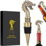2-in-1 Dragon Head Wine Stopper and Bottle Opener Home Bar Bottle Saver Gift Idea