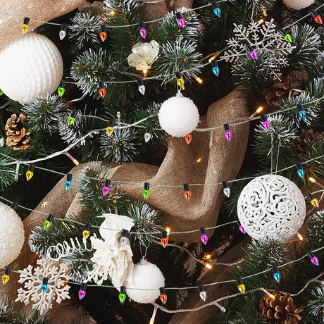 5M/roll Colourful Christmas Light Bulbs String Garland Christmas Decorations Xmas Tree Ornaments DIY Craft