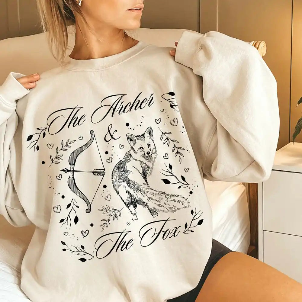 The Archer and the Fox Print Unisex Sweater Once Upon A Broken Heart Sweatshirt
