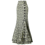 Gothic Long Steampunk Trumpet Skirts