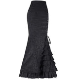 Gothic Long Steampunk Trumpet Skirts