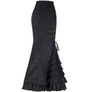 Gothic Long Steampunk Trumpet Skirts