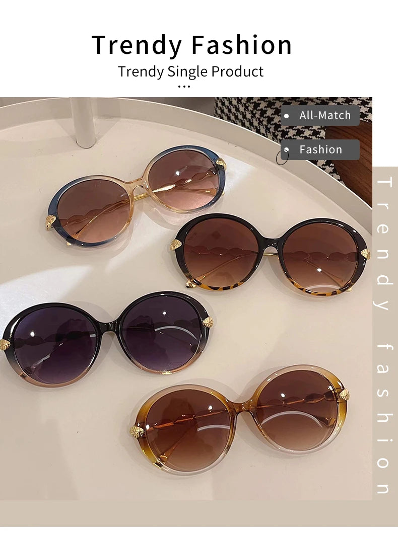 Shania's Round Sunglasses Oversized Vintage Shades