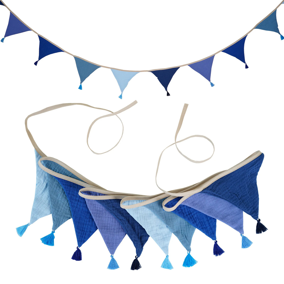 Children's Bunting 10 Triangle Flags with Tassles Party Decor Carnival Banner Garland 2.6M/8.5FT