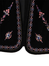 Janet's Floral Embroidered Velvet Vest Waistcoat