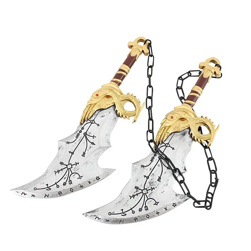 God of War Game Rubber Cosplay Props Guardian Shield Axes Blades Katana Sword