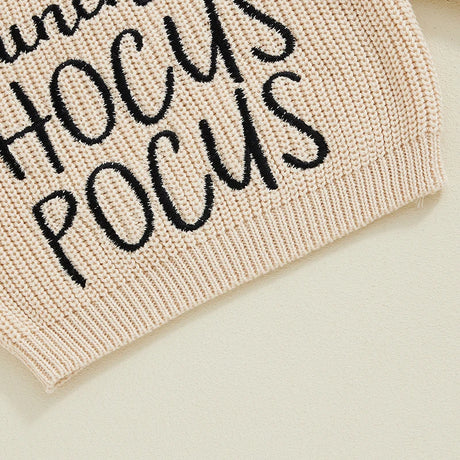 It's Just A Bunch Of Hocus Pocus Kids Baby Girls Boys Knit Sweater Embroidered Pullover 0-3T