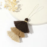 1/2pcs Cotton Tassels for Crafts Tri-Layered Tassels with Hanging Loop for Crafts Jewelry Making Bookmark Clothing  Accessories