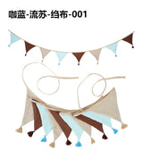 Children's Bunting 10 Triangle Flags with Tassles Party Decor Carnival Banner Garland 2.6M/8.5FT
