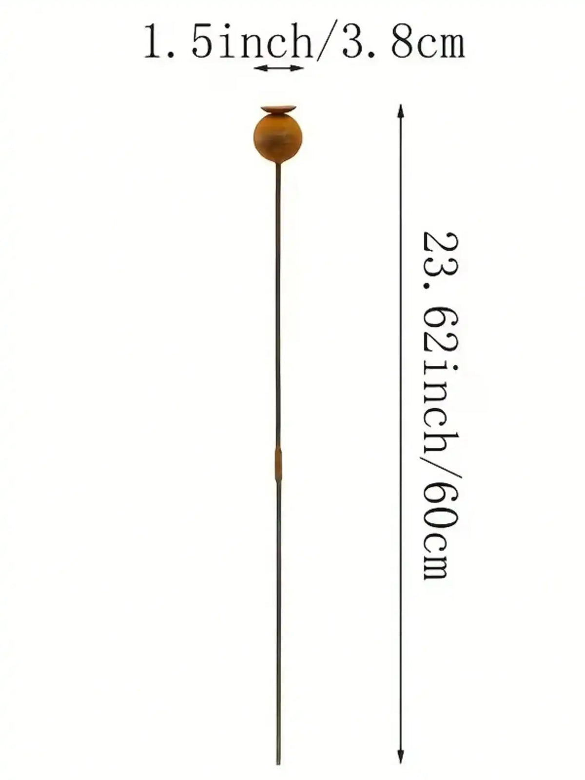 1/3pcs Rusted Poppy Garden Decor Stakes