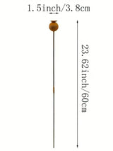 1/3pcs Rusted Poppy Garden Decor Stakes