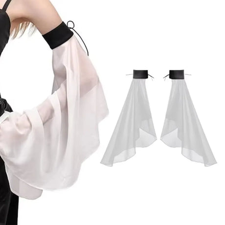 Long Tulle Detachable Sleeves