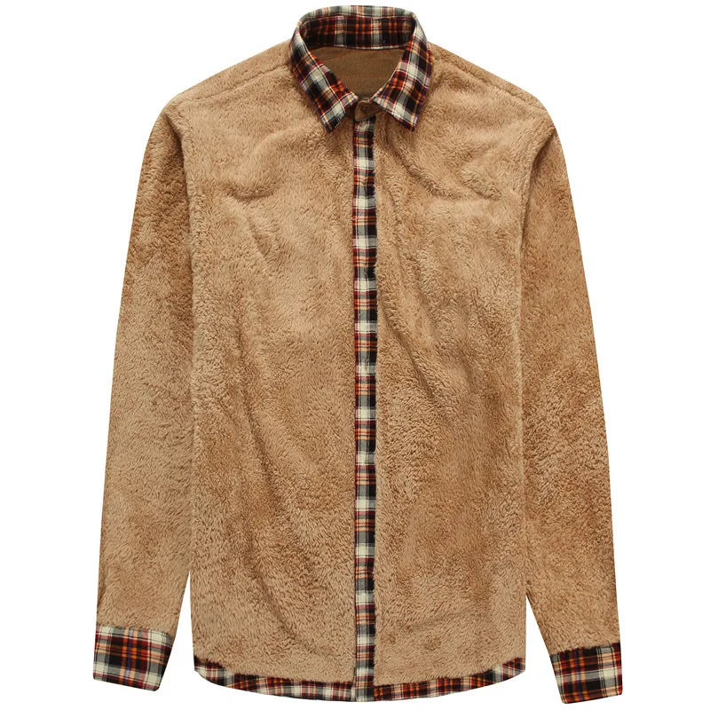 Woodsman Plaid Fleece Shirts Lightweight Jackets