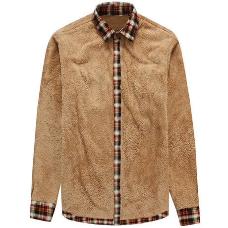 Woodsman Plaid Fleece Shirts Lightweight Jackets