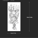 Poseidon's Wrath Temporary Tattoo