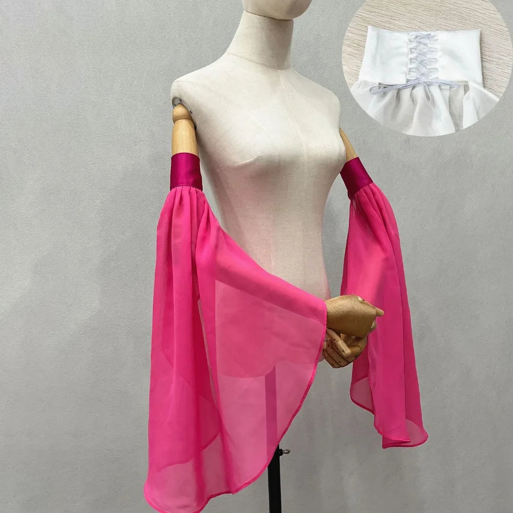 Long Tulle Detachable Sleeves