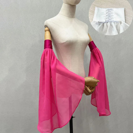 Long Tulle Detachable Sleeves