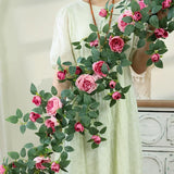Artificial Sweetheart Roses Silk Fake Flowers Vines Party Decoration