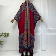 Boho Long Hooded Winter Cloak Cardigan Coat
