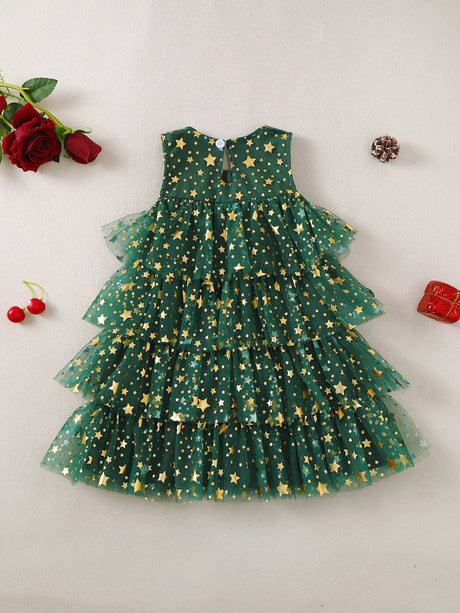 Christmas Tree Tulle Dress for Baby Girls Toddler Festive Outfit