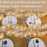 2 Pack Fall Maple Leaves Garland with Lights
